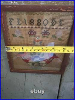 Antique Embroidery Stitched Sampler
