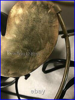 Antique Emerson Electric Fan Type 19644 No. 165696 And Brass Parker Blades Works