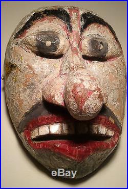 Antique, Ethnographic, Danced Wooden Mask, Lombok Java Indonesia, Topeng Dance