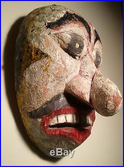 Antique, Ethnographic, Danced Wooden Mask, Lombok Java Indonesia, Topeng Dance