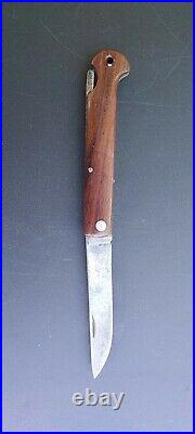 Antique European Wood Handle Single Blade Folding Knife Carbon Steel BIN OBO FS