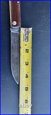 Antique European Wood Handle Single Blade Folding Knife Carbon Steel BIN OBO FS
