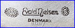 Antique Evald Nielsen 830 Silver Moonstone Skonvirke Danish Powder Compact KB23