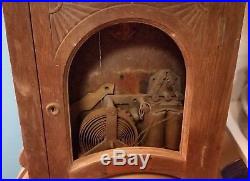 Antique Fire Alarm Wood Cased Firestation Brass Gong Alarm HUGE 3' w 14 BELL