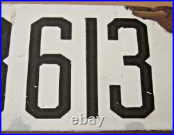 Antique First Year Issued Original 1913 Colorado Porcelain License Plate #13613