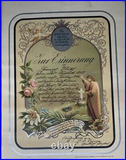 Antique Fraktur SET Pennsylvania Dutch Certificate 2x + 1 Artwork READ 1860s