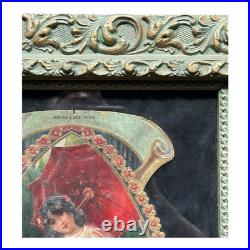 Antique Framed German Made 3D Advertising for Round Lake MN Minnesota