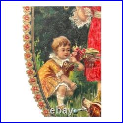 Antique Framed German Made 3D Advertising for Round Lake MN Minnesota