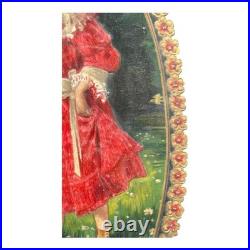 Antique Framed German Made 3D Advertising for Round Lake MN Minnesota