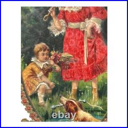 Antique Framed German Made 3D Advertising for Round Lake MN Minnesota