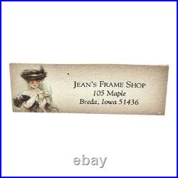 Antique Framed German Made 3D Advertising for Round Lake MN Minnesota