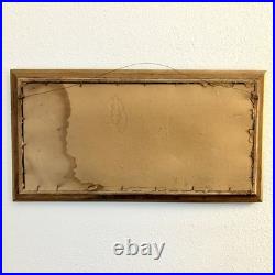 Antique Framed Jesus In The Garden Of Gethsemane Gold Tone Large 17.75 X 33.5