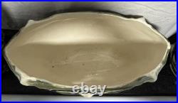 Antique French Gustave De Bruyn Barbotine Garnitures 3pc Mantle Set Art Nouveau