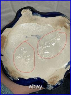 Antique French Gustave De Bruyn Barbotine Garnitures 3pc Mantle Set Art Nouveau