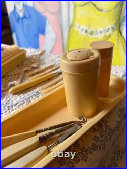 Antique French Ivory Celluloid Vanity Set 13pc E Dupont/Loonen France Edwardian