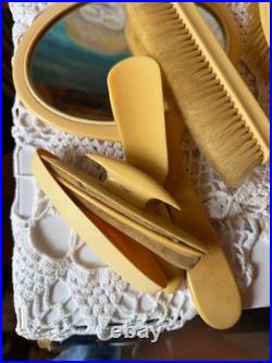 Antique French Ivory Celluloid Vanity Set 13pc E Dupont/Loonen France Edwardian