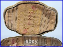 Antique French Louis XVI Miniature Portrait Painting Bronze Ormolu Box Casket