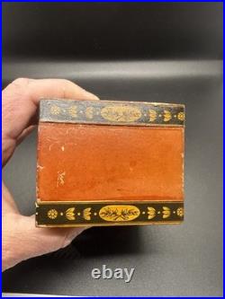 Antique French Metal Stamp Souvenir Box Vive La France Au Panier Fleuri