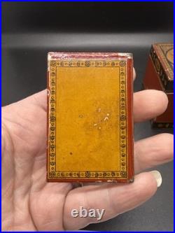 Antique French Metal Stamp Souvenir Box Vive La France Au Panier Fleuri