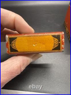 Antique French Metal Stamp Souvenir Box Vive La France Au Panier Fleuri