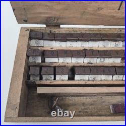 Antique G. L. White No. 1 Sign & Price Marker Wood Stamp Set
