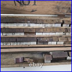 Antique G. L. White No. 1 Sign & Price Marker Wood Stamp Set