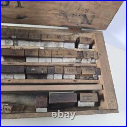 Antique G. L. White No. 1 Sign & Price Marker Wood Stamp Set