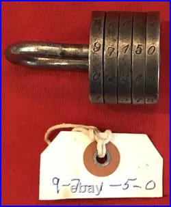 Antique G&p Victorian/civil War Era (5#) Combination (9-7-1-5-0)