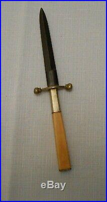 Antique Geo. Wostenholm Horn Handle I-XL Spear Point Dagger 7-3/4 Bowie Knife