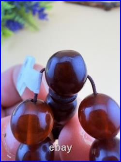 Antique German Bekalite 33-bead Muslim Rosary Tesbih