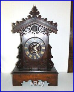 Antique German Black Forest Shelf Mantel Cuckoo Clock