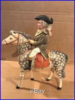 Antique German Candy Container with George Washington on Horse 1900's