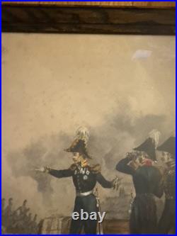 Antique German Military Uniform Lithograph Prints Austria Saxony Framed Set