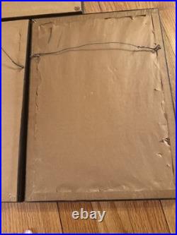 Antique German Military Uniform Lithograph Prints Austria Saxony Framed Set