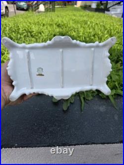 Antique Gerold Porzellan Bavaria gilt porcelain letter holder desktop accessory