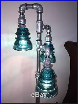 Antique Glass Insulator Lamp
