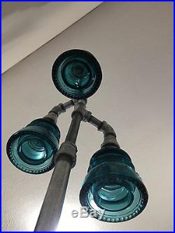 Antique Glass Insulator Lamp