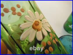 Antique Glass Tumblers collection of 5 pieces ALL Perfect Free ShpN