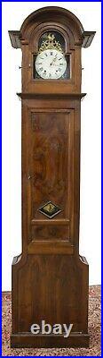 Antique Grandfather Clock, Standing French Walnut, Long Case, 1800s, Gorgeous