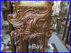 Antique Grandfather Clock with Hand Carved Wood Case -82 Tall