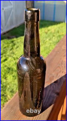 Antique Green 3 Piece Wine Push-Up Bottom Bottle