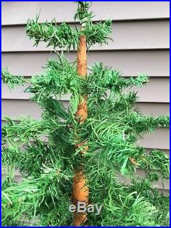Antique Green 46 German Goose Feather Christmas Tree