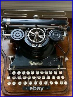 Antique HAMMOND MULTIPLEX Typewriter and Case @ 1917
