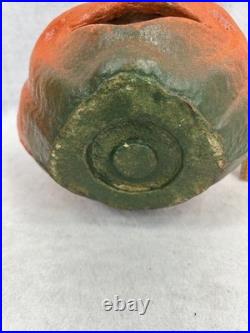 Antique Halloween paper mâché pumpkin original paper insert 5x6 never used