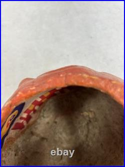 Antique Halloween paper mâché pumpkin original paper insert 5x6 never used