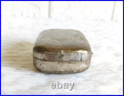 Antique Hand Carved Floral Brass Pill Storage Box Home Decor Collectible ML204