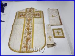 Antique Hand Embroidered Chasuble