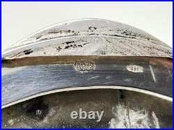 Antique Hand Engraved 800 Silver Compact Damaged Mirror, READ Condition