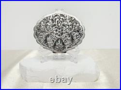 Antique Hand Engraved 800 Silver Compact Damaged Mirror, READ Condition Antique Hand Engraved 800 Silver Compact Damaged Mirror, READ Condition