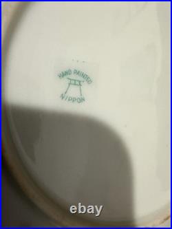 Antique Hand Painted Nippon Porcelain Tea Set Landscape Sunset Teapot Creamer